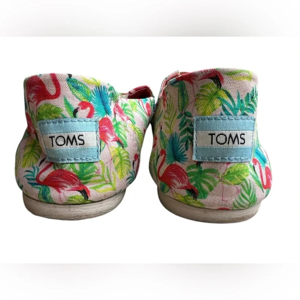 TOMS x Paper Source Women’s Alpargata Flamingo Multicolor Slip-On Shoes Sz 8 - Picture 5 of 9